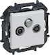 Legrand TV-Antennensteckdose Radio Terminal in Weiß Farbe 863179B