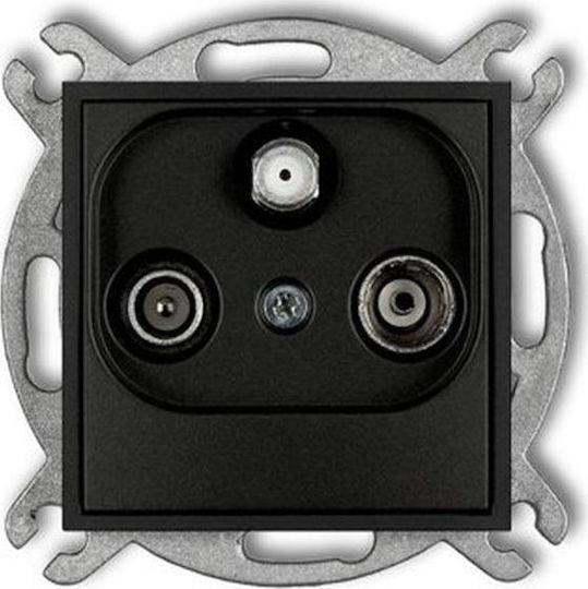 Karlik Terminal Antenna Socket In Black Colour RTV-SAT