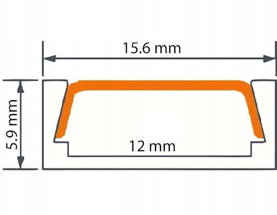 Eco Light Вграден Профил На Алуминиеви Ленти LED 200см