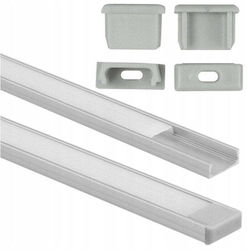 Eco Light Комплект 4 Бройки Профил На Алуминиеви Ленти LED 200см