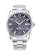 Orient Star Contemporary Men's Battery Watch with Silver Metal Bracelet