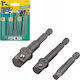 Wolfcraft Set 3 Adaptoare Pentru Prize 1/2 3/8 Inch 1/4 Inch Hexagonal Stem
