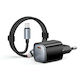 Mcdodo GaN Handyladegerät mit USB-C Ausgangsanschluss und Kabel USB-C - USB-C 45W Stromlieferung Schwarz (Nano Series CH-4433)