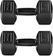 Spokey Monster Ii Hexagonal Vinyl Dumbbells Set 2 x 5kg