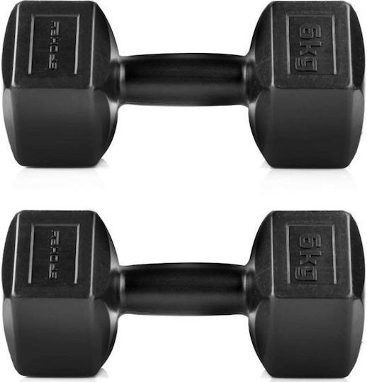 Spokey Monster Ii Hexagonal Vinyl Dumbbells Set 2 x 5kg