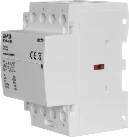 Модулна Намотка За Контактор 40А 230V AC 3xNO 1xNC TH35 EXTA