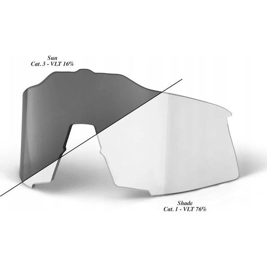 100% Fahrradbrillen Speedcraft und Photochrom Linsentyp Transparent Dunkleheit