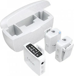 Fifine Set Microfon Dinamic Fără Fir De Rever Pentru Mobil În Culoare Albă Fifine Set Microfon Dinamic Fără Fir De Rever Pentru Mobil În Culoare Albă