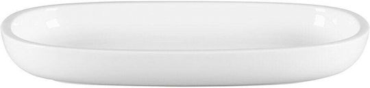 Orion Oval Porcelain Serving Platter Grey 23x15cm