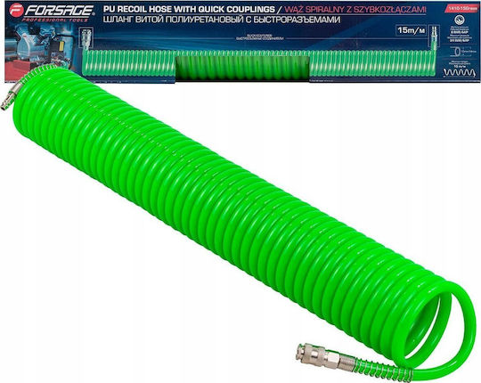 Forsage Spirale Schlauch Bewässerung 14mm X 15m Schnellverbinder
