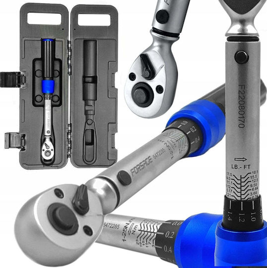 Forsage Drehmomentschlüssel Antriebsgröße 1/4" Mindest-Drehmoment 1-25 Nm mit Gesamtlänge 24.5cm