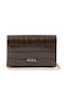 Women's Clutch Croco Brown