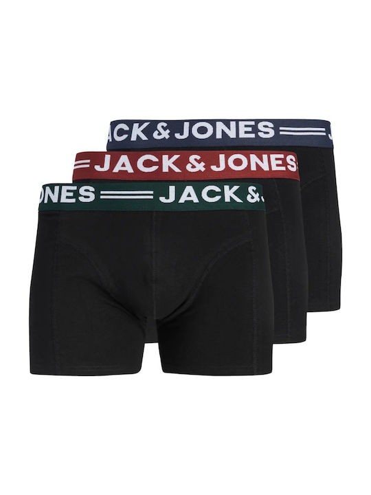 Jack & Jones Boxeri Pentru Bărbați Black 3Pack