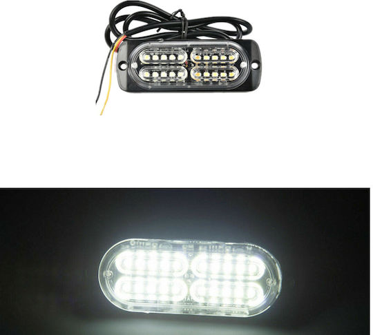 LED Strobe Notfall-Autolichter Ultra Light 20 LED 12v/24v Weiß 6500k