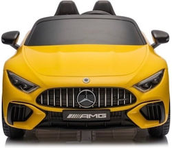 Mercedes AMG SL63 Едноместен с дистанционно управление Лицензиран 12 волта Жълт за 1+ Години
