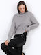 Women's Turtleneck Sweater Grey