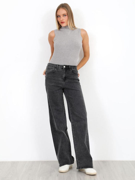 Women's Fabric Trousers Faded Black