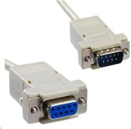 PremiumCord DB-9 DB-9 Extension Cable 10m RS232 White KPM10