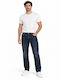Ανδρικό Παντελόνι Τζιν Ελαστικό Regular Straight Fit Μπλε