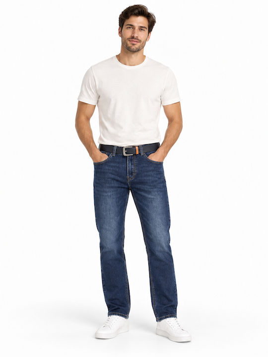 Men's Jeans Pants Regular Straight Fit Blue