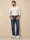 Men's Straight Blue Jeans Pants