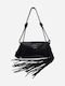 Fabric Women's Shoulder Bag Black