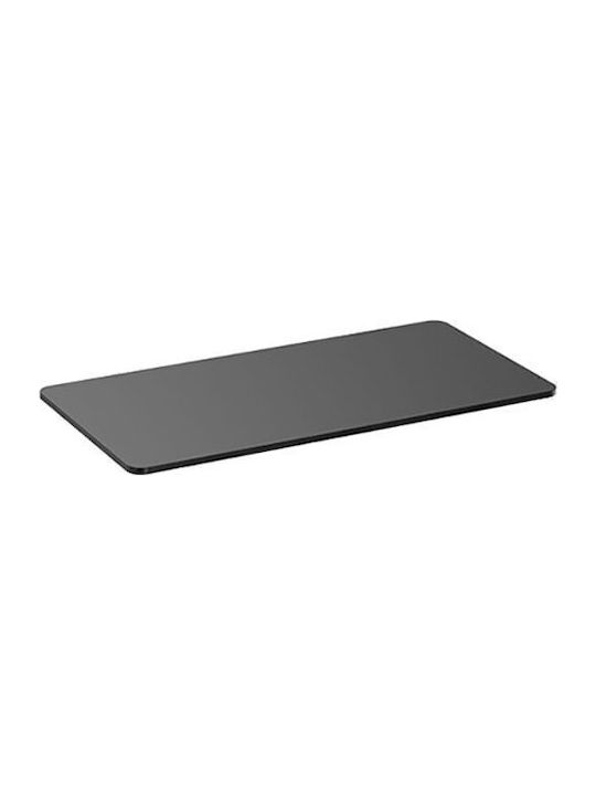 Powerton Rectangular Office Desk Surface Made of Black Chipboard 160x75x1.8cm WPTT160-B
