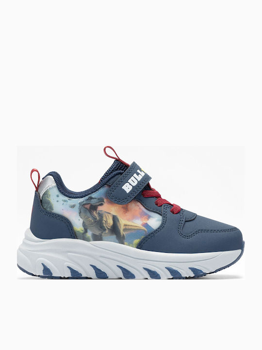 Bull Boys Kinder Sneaker mit Bügel- und Schleifenverschluss & Lichter Blau