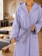 Waverly Hooded Bathrobe in Light Blue Color
