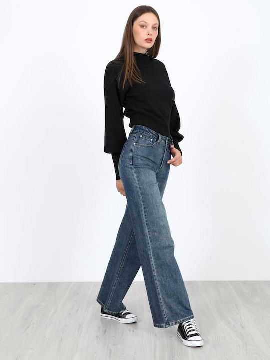 Damen Jeans Hosen in Breit Bein Stil