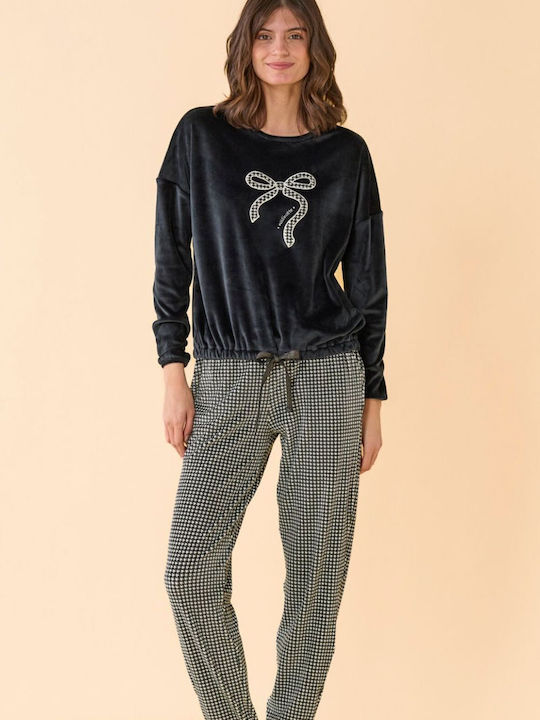 Noidinotte Winter Women's Pyjamas Set Black