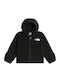 Fleece Kids Hooded Sweatshirt Cardigan Black Glacier