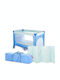 Travel Cot-Playpen Simple Children Playpen With Mattress Blue 73x76cm