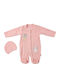 Annora Baby Velvet Baby Bodysuit Salmon