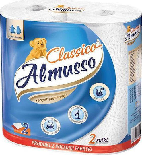 Almusso Кухненска хартия 2 Рола 2 Пласта 2 Опаковки (1000gr/Ролка)