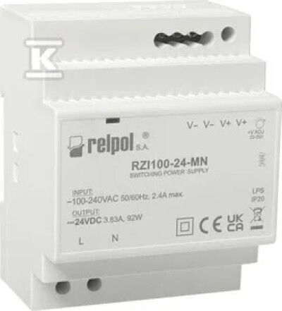 Relpol Τροφοδοτικό Ράγας με Έξοδο 12V και Ισχύ 24W 2A