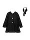Kids Short Black Coat