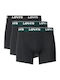 Boxeri pentru bărbați Black/green Combo 3Pack