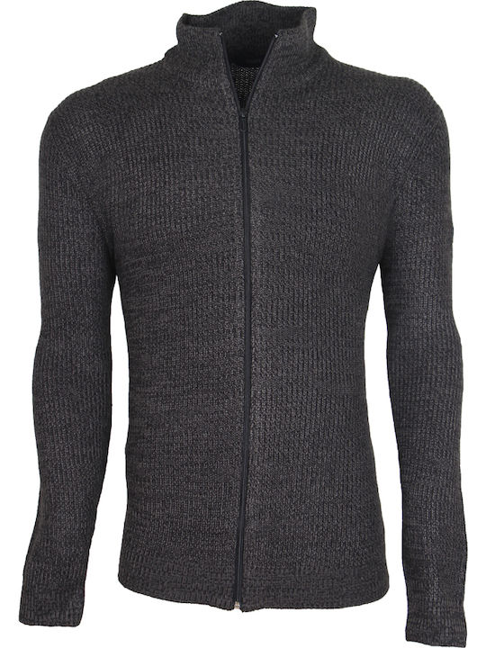 Double Men's Grey Cardigan