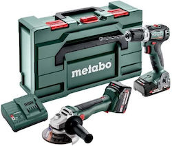 Metabo 685233000 Set Roată Unghiulară & Mașină de Găurit Brushless 18V cu 2 Baterii 2Ah - 4Ah și Husă cu Încărcător Metabo 685233000 Set Roată Unghiulară & Mașină de Găurit Brushless 18V cu 2 Baterii 2Ah - 4Ah și Husă cu Încărcător