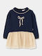 Kinderkleid Gestrickt Marineblau