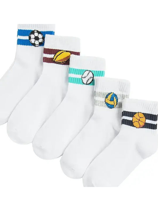 Cool Club Kids' Socks White 5 Pairs