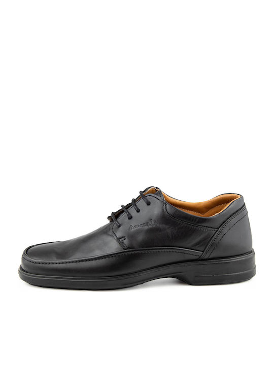 Leder Herren Freizeitschuhe Anatomisch Schwarze