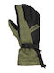 Grüne Fleece-Handschuhe