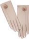 Beige Lederhandschuhe