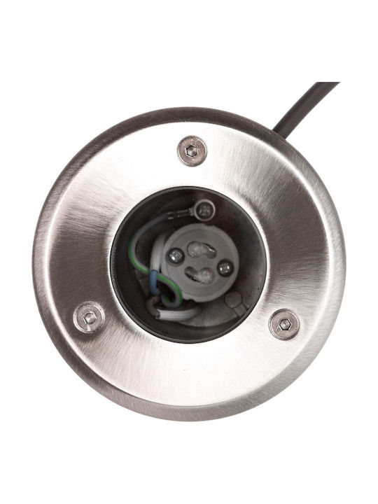 Gtv Spot De Podea 10W IP67 Pentru Dulie GU10 Argintiu Gtv Spot De Podea 10W IP67 Pentru Dulie GU10 Argintiu