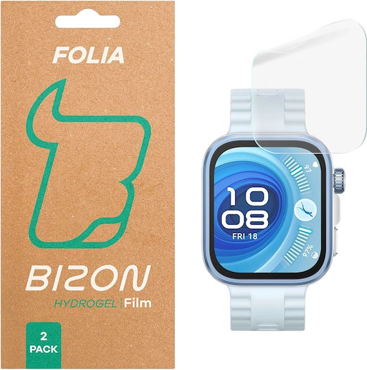 Set 2 Bizon Folii de Protecție Hydrogel Compatibile cu Huawei Watch Fit 4 4 Pro Transparent