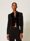 Twinset Long Women's Crepe Blazer Black