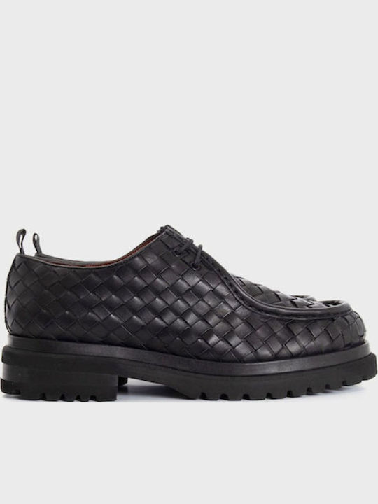 Leather Men's Moccasins In Black Colour