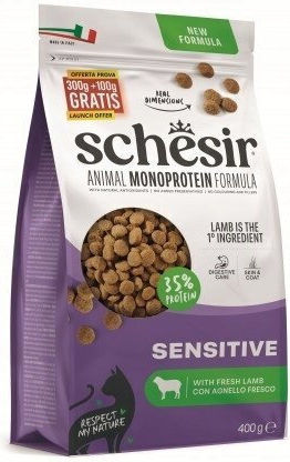 Schesir Суха храна за Възрастни котки с Агнешко 0.4kg